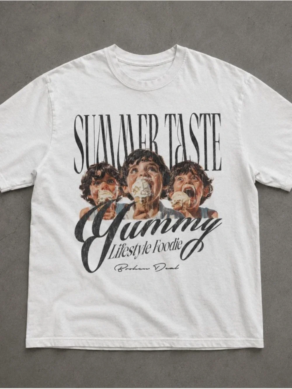 White “Summer Taste” Vintage Graphic Tee